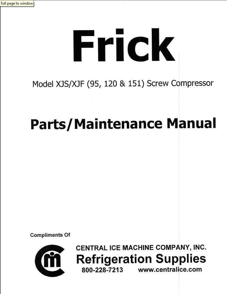 Frick-XJS-XJF-Manual
