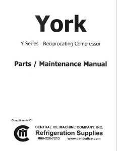 York Y Series Parts & Maintenance Manual
