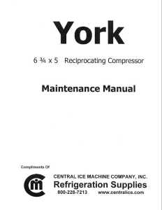 York 6 34 x 5 Maintenance
