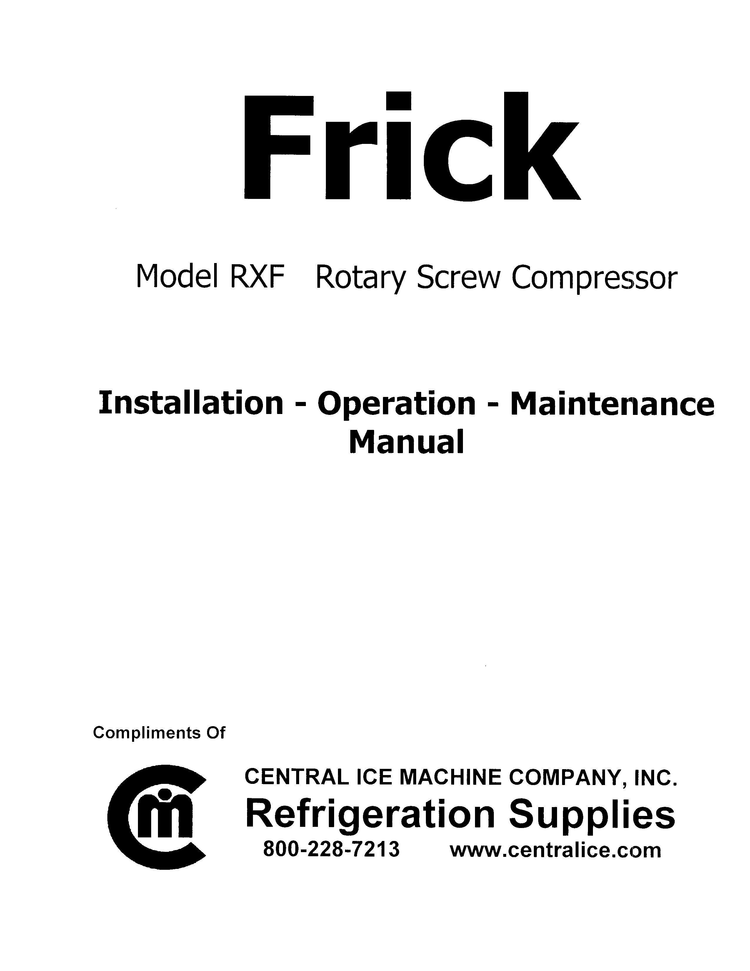 Frick-RXF-Installation-Operation-Maintenance