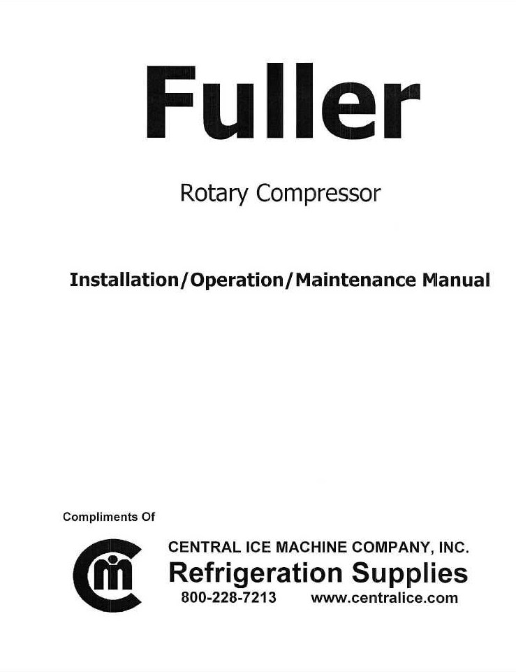 Manuals | Central Ice Machine Co.